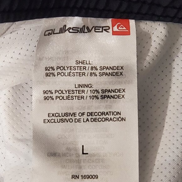 Quiksilver Men's Two-Tone Blue Lined Swim Trunks Board Shorts, Size Large - Picture 8 of 9
